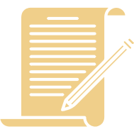 The handover of items, signing of documents.